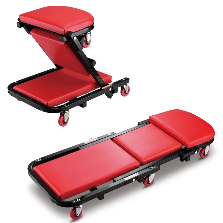 Factory Direct Z-Shape 36 Inch 7  Wheels Collapsible Car Creeper Skateboard For Car Repair Shop