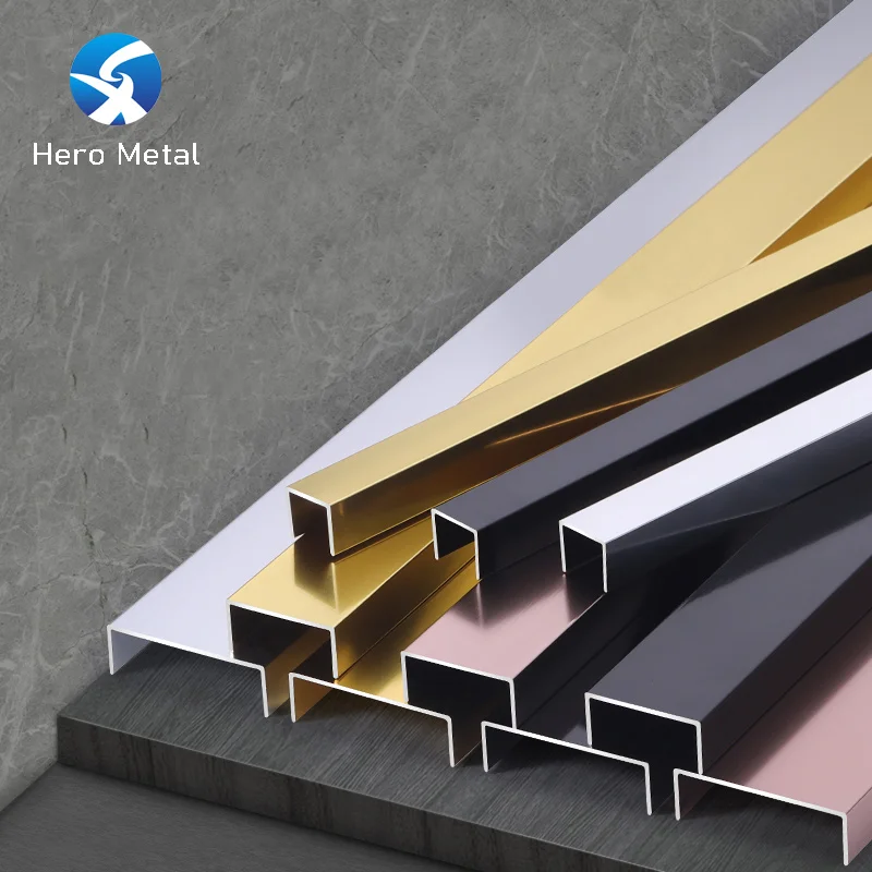 trim listello stainless steel profile U shape metal bar for wall tile edge