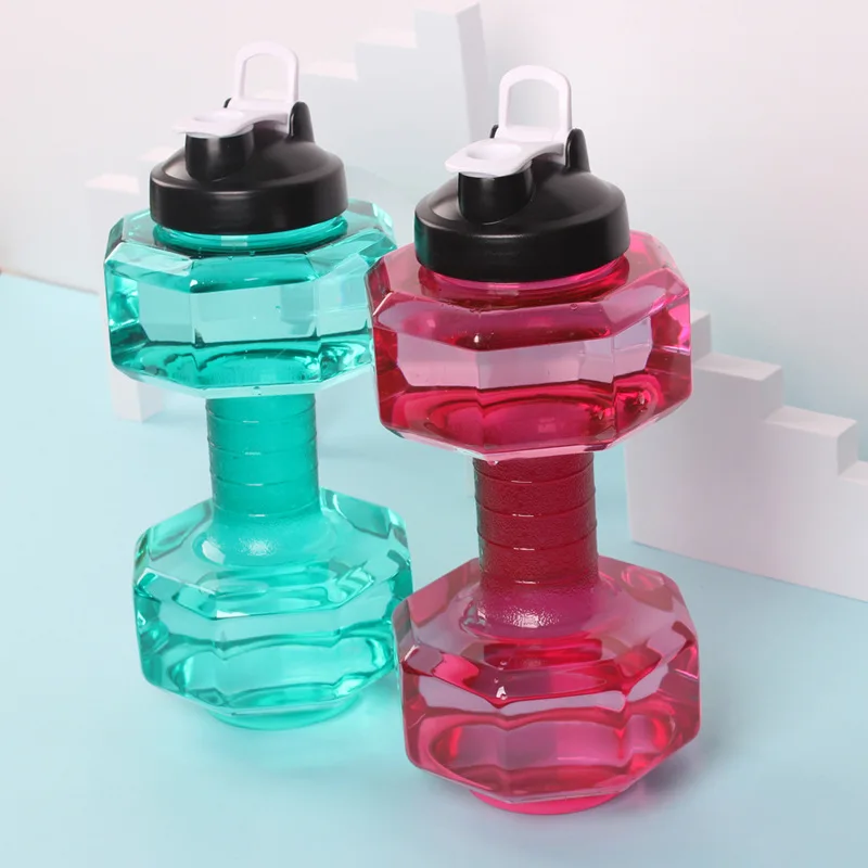 Ailingalaxy 2200ml 2600ml plastic 2.2l dumbbell shape bottlehot product private label weight big body building water bottle