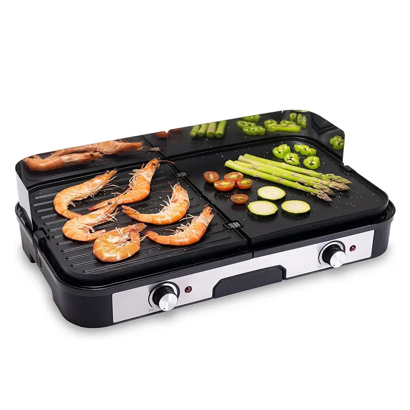 Aifa Electric stone bbq pan nonstick marble coating griddle hot sale teppanyaki party grill pan heating element grill
