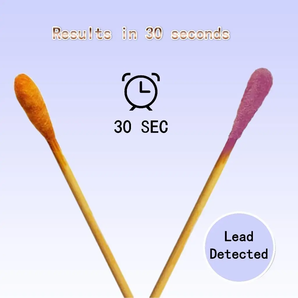 Lead Test Swab Kit (10 Pcs Lead Testing Swabs in Sealable Bag) 30-Second Results by Using Water Only. Lead Test Strips