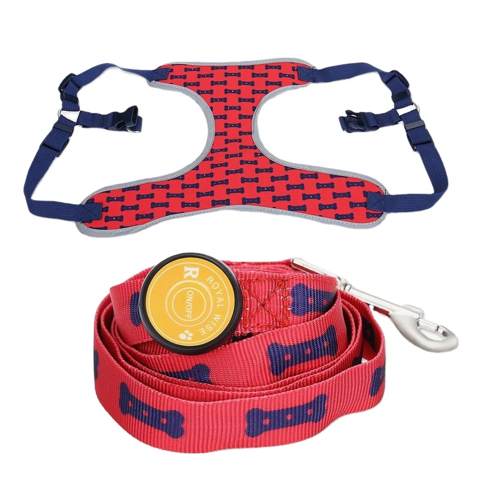 LinkMe Dog LED rope Dog LED rope of Pet Collars Leashes likebad plastic collar cat flea biothane material jewelry 4 point