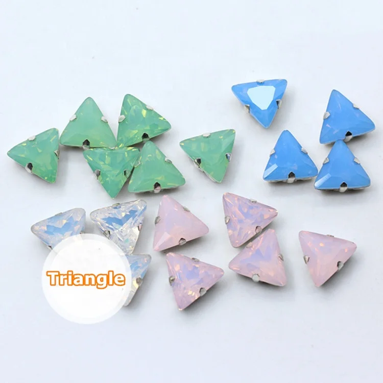 
Claw Setting Bead Crystals Stone Opal Sew On Appliques For Women Dress 