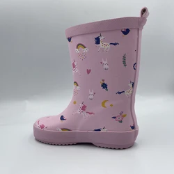 Baby Girl Pink Cute Rain Boot Wellington Boot Kid Brand Rain Boots Waterproof