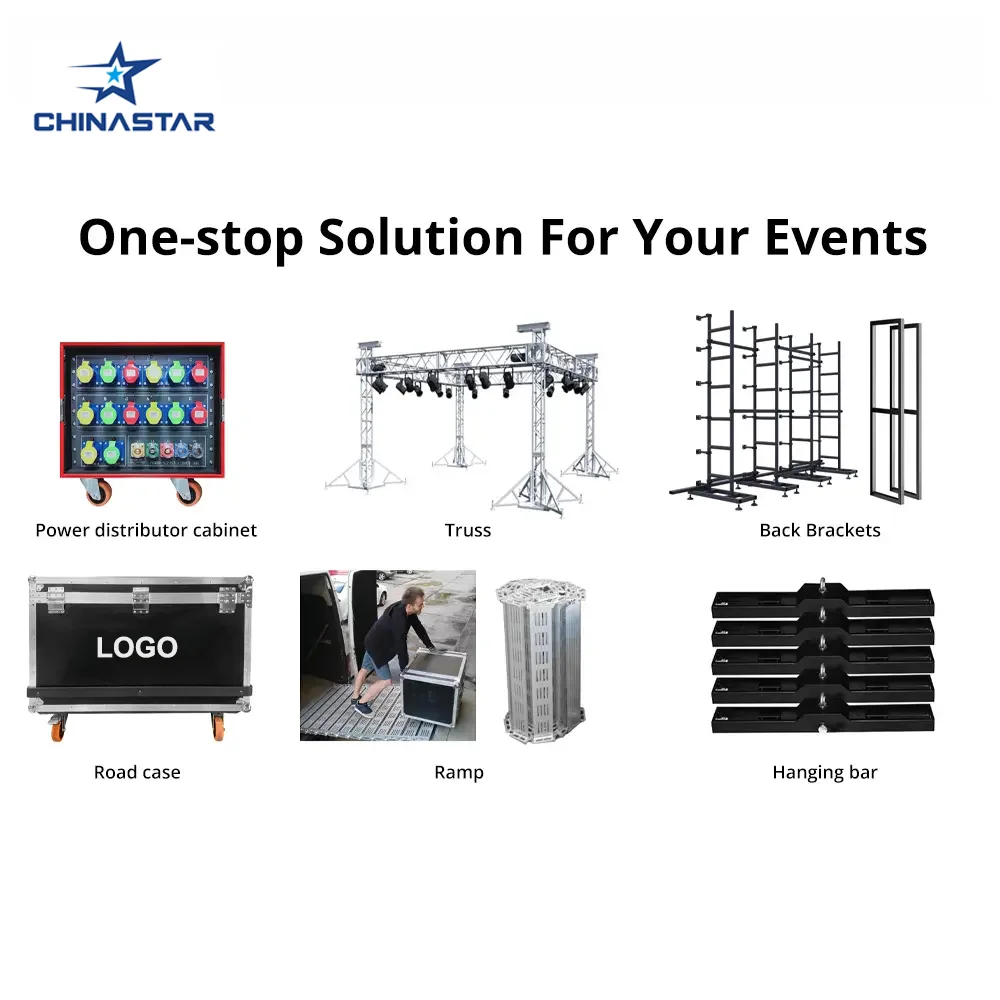 Seamless Splicing 500x500mm Indoor Outdoor Giant Stage Background Led Video Wall Panel P3.91 Rental LED Screen for Nightclubs