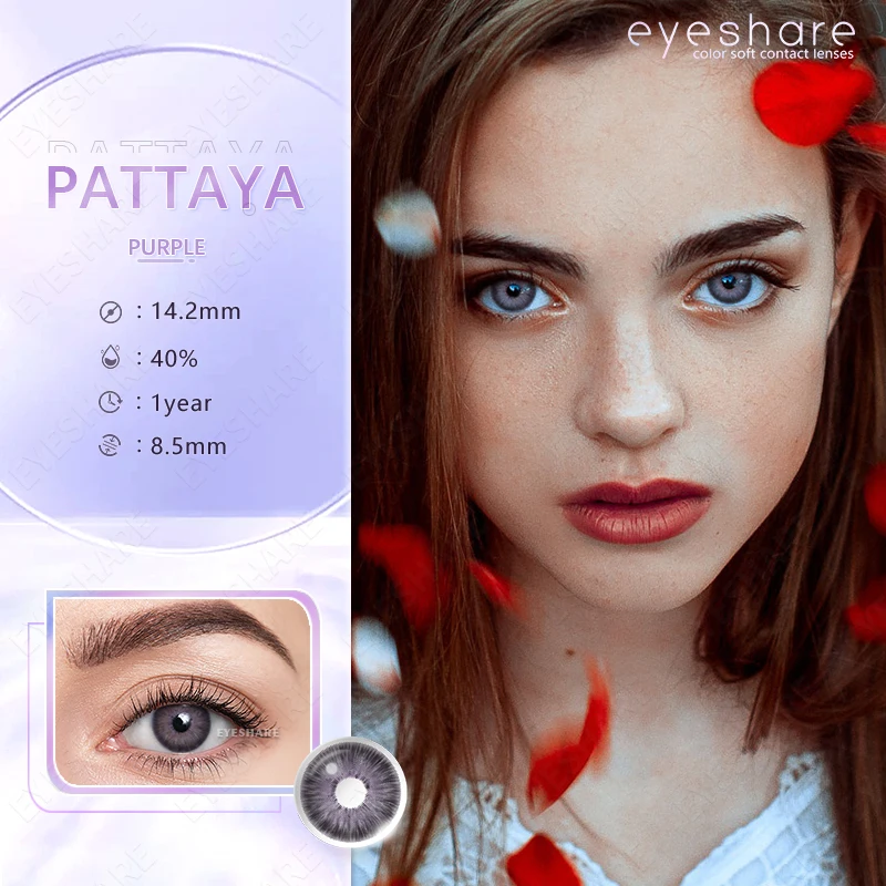 EYESHARE Natural Colored Contact Lenses For Eyes 2pcs Gray Eyes Contacts Color Lenses Yearly Beauty Exclusive Contacts Lens Eye