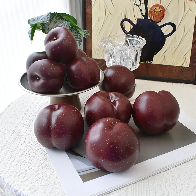 Искусственный фруктовый пурпурный Брин искусственная слива имитация фруктов модель фиолетового булена декоративный реквизит фиолетовый Брон