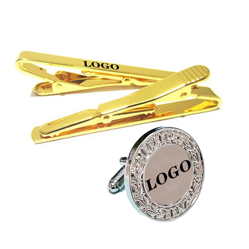 Supplier Custom Personalized Silver Gold Rose Gold Black Stainless Steel For Set Men Gift Metal Clasp Clamps Tie Clip