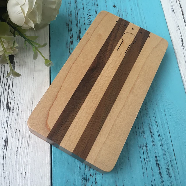 
Dual USB charger 4000mah portable high quality wooden power bank 