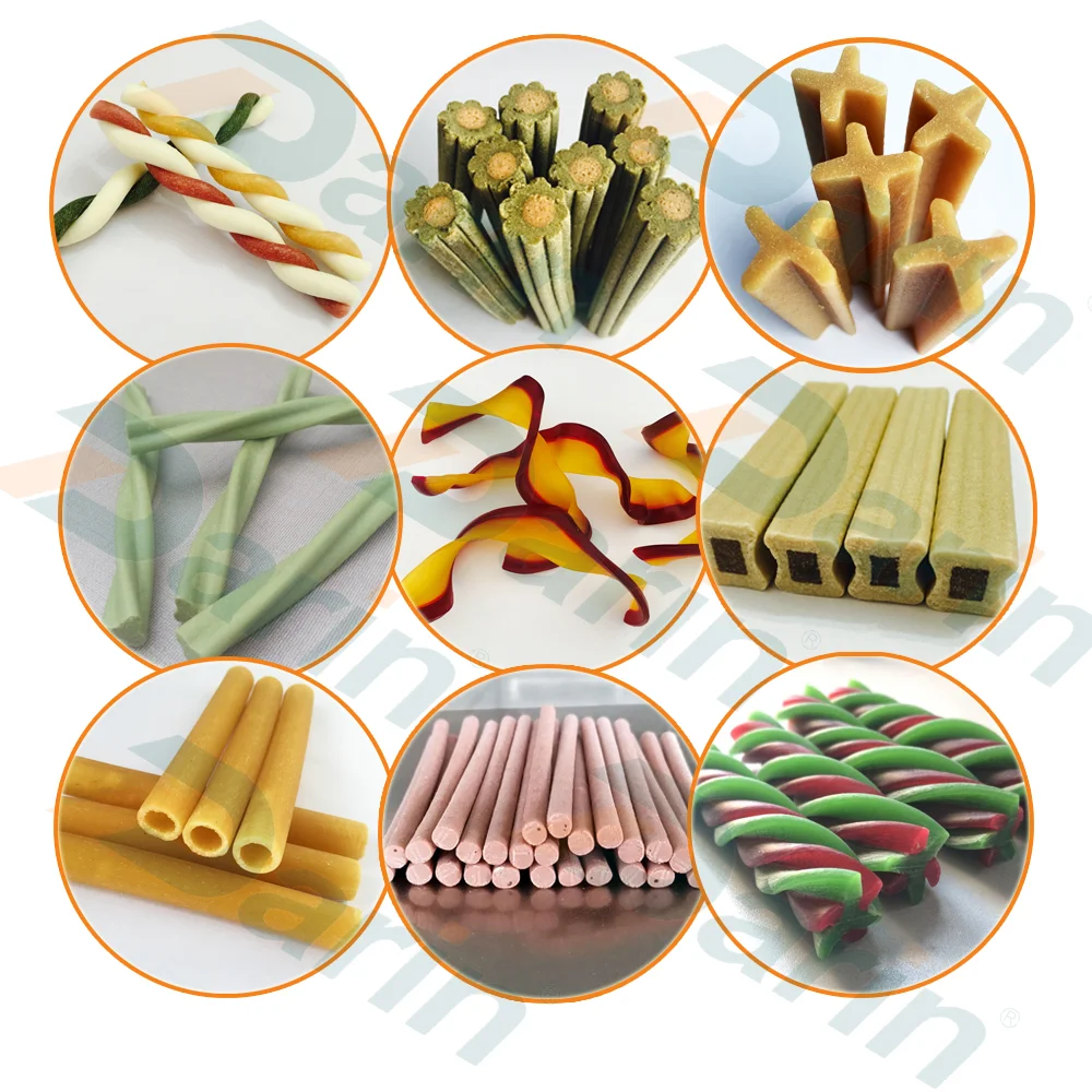 Dry Extruded Dog Food Production Line / Pet Food Processing Machine Pet Treats Dog Chews Food Extruder Machine