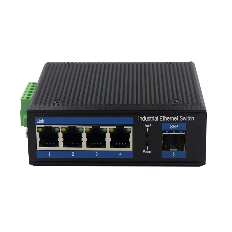 POE Switch Ethernet 4-port 10/100/1000BASE-TX+1000Base-FX Industrial Ethernet Switch