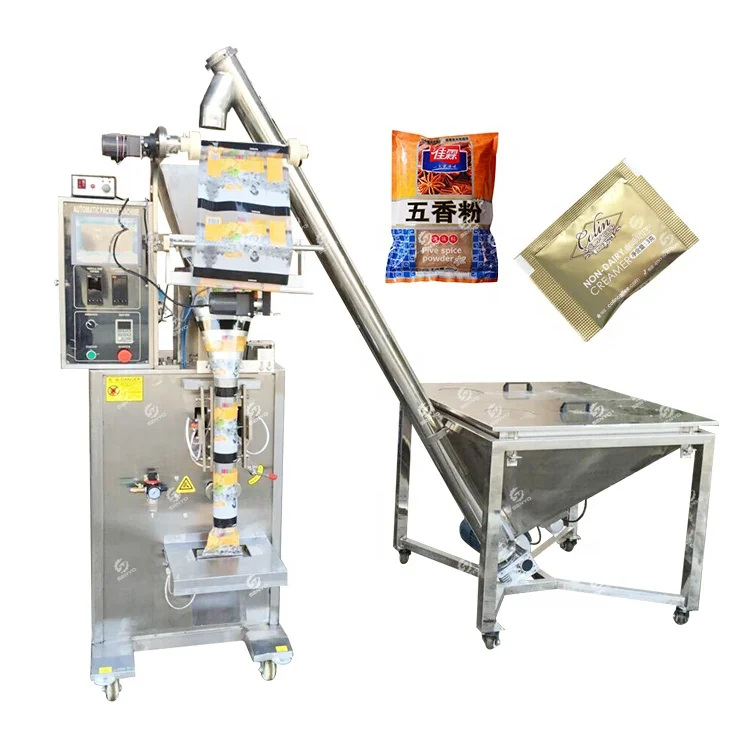 Automatic cassava wheat flour maize corn plantain turmeric powder weighing packing machine
