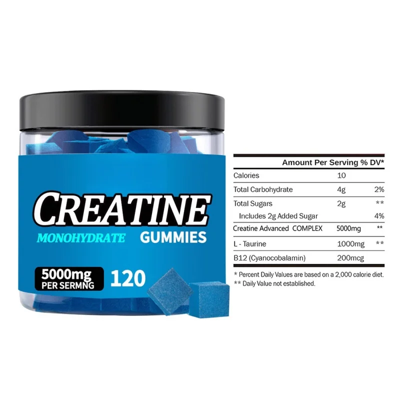 Creatine Muscle Growth Gummies Energy Support Gummies Sports Creatine Supplement Boosts Strength For Man