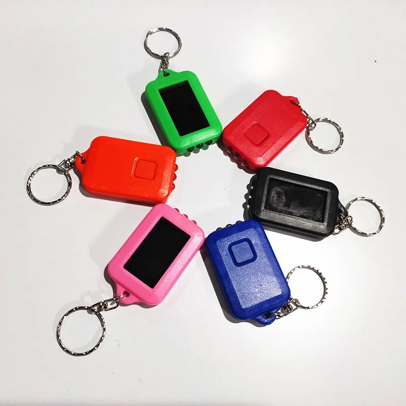 Wholesale Reusable Night Lighting Real Power Torch Keychain Customizable Logo Mini LED Flashlight Emergency Light Key Chain Ring
