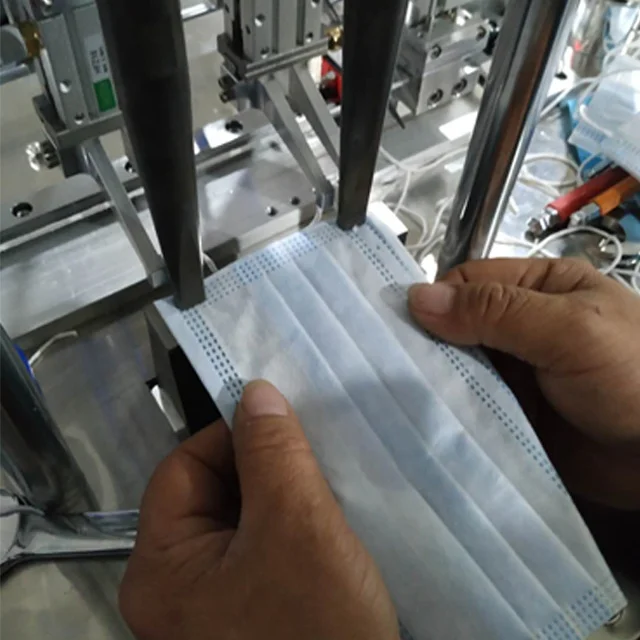 
Disposable Medical Mask Ear Ultrasonic Spot Welding Machine / Non-woven Masks Making Equipment 