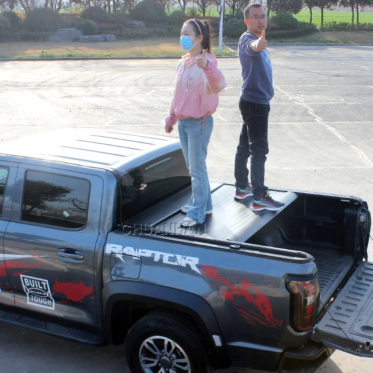 Pickup  truck bed tonneau cover Electric Aluminum Alloy Roller Lid for Mazda BT-50 Ford Ranger ToyotaTundra