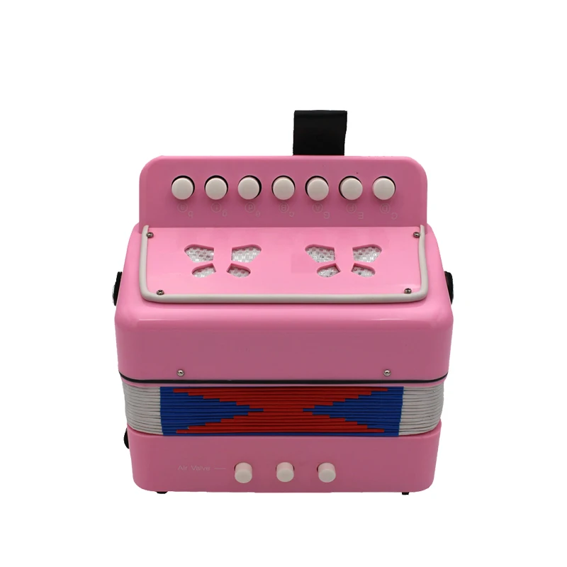 Мини 7 клавиш 2 Бас игрушка acordeon музыкальный инструмент кнопка