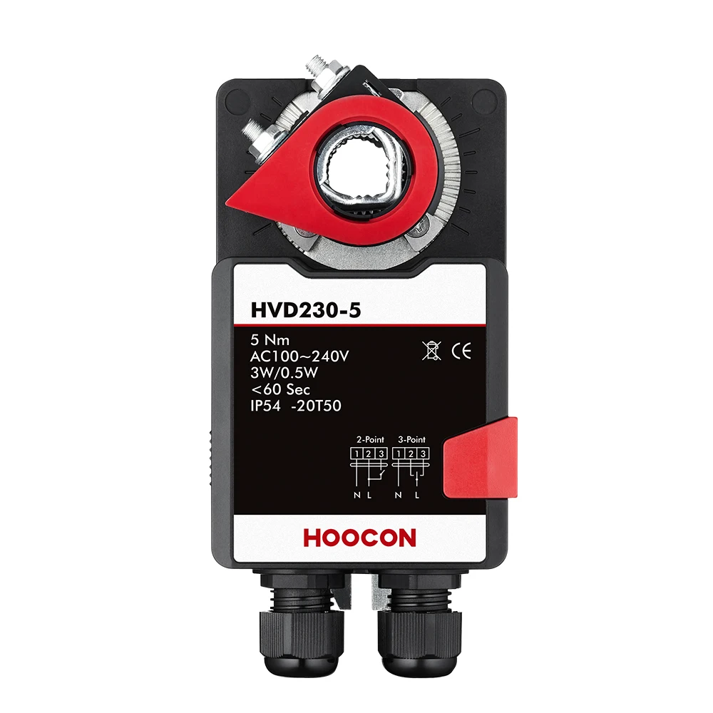 5Nm Damper Actuators Running Time 60s AC100-240V General Damper Actuators