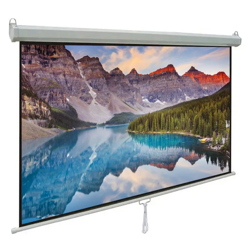 100in roll down alr projector screen indoor wall screen for 3d projector alr projector screen wall mounted