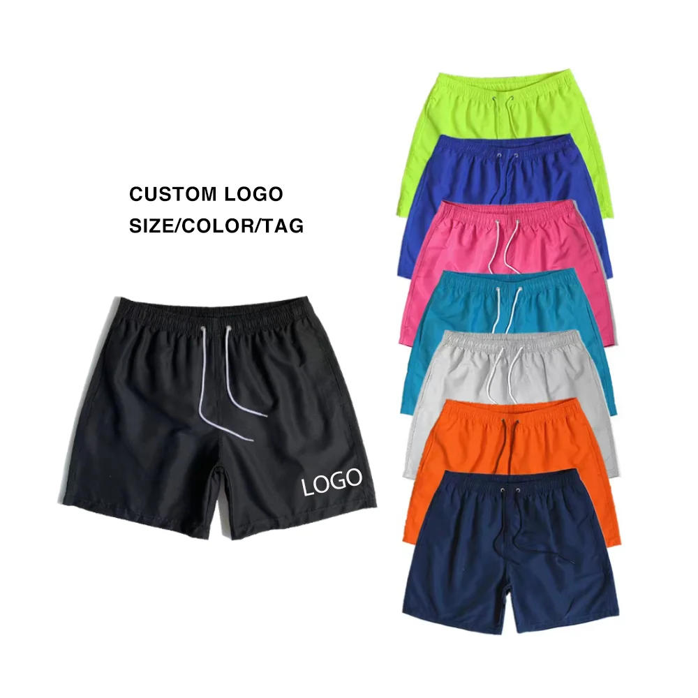 Blank Custom Logo Polyester Gym Mesh Sports Athletic Running Sport Fitness Beach Basketball Jogging Man Loose Shorts