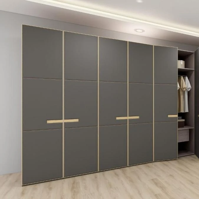 Balom  Interior ply wood wardrobe doors design china style double sliding partition closet door