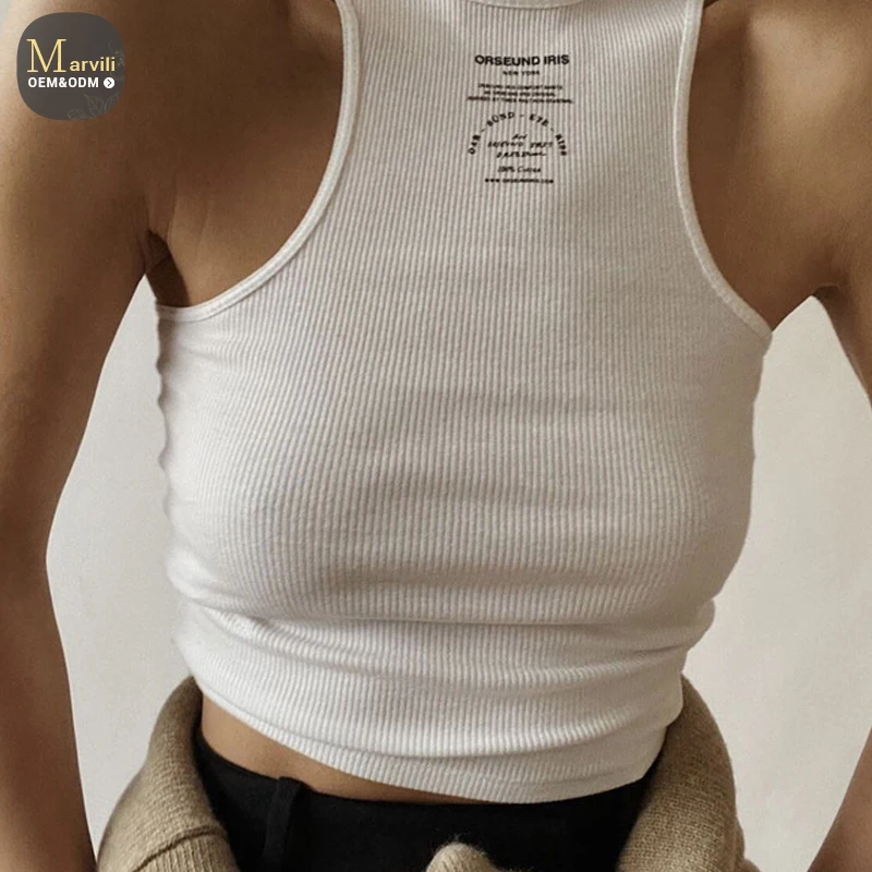 Basic Ribbon White Tank Tops Women Hight Street Casual Wear  Summer Chic Fashionable Vest Camisole Crop Top For Women