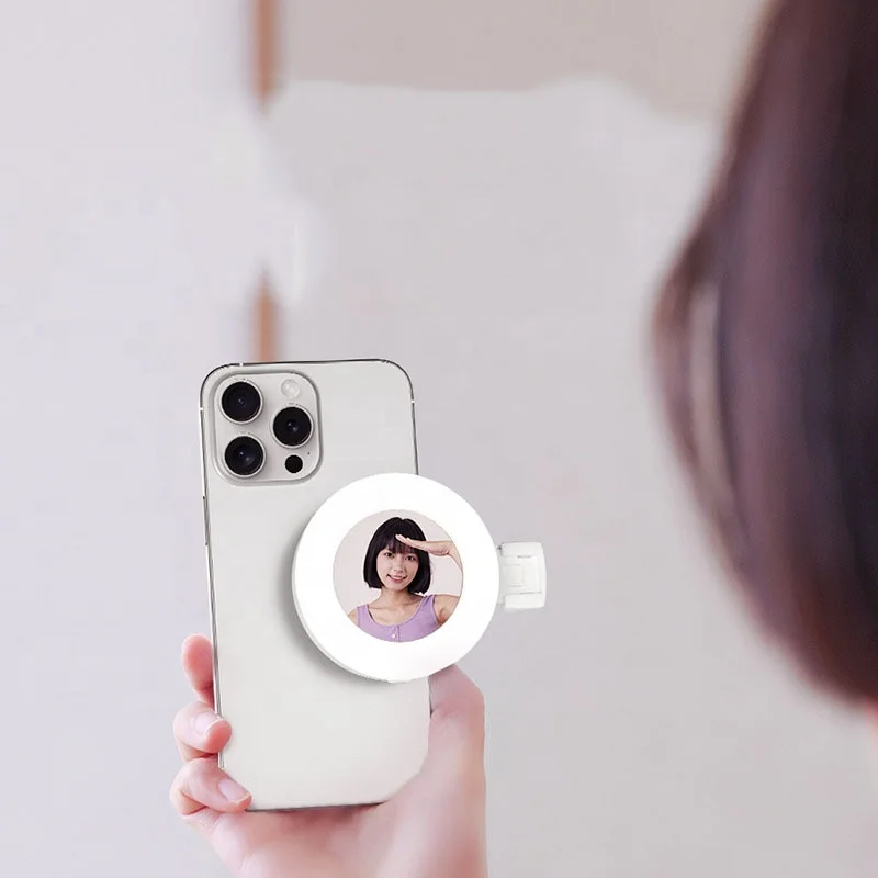 Video Conference Fill Light for Phone Camera Makeup Live Broadcast Degree Rotatable Adjust Brightness