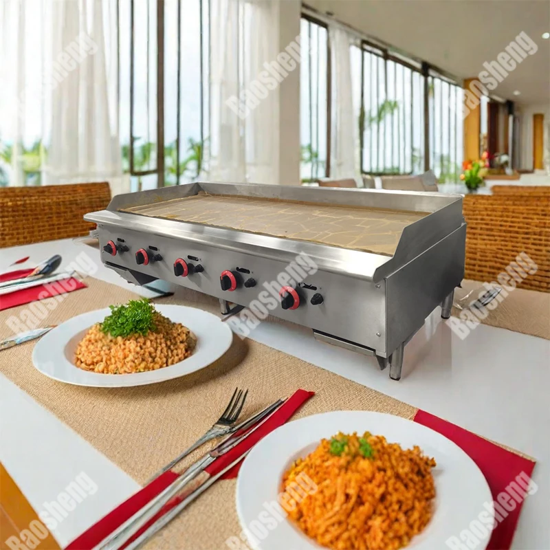 Hot Sales Commercial Gas Griddle Full Flat for fast food restaurant