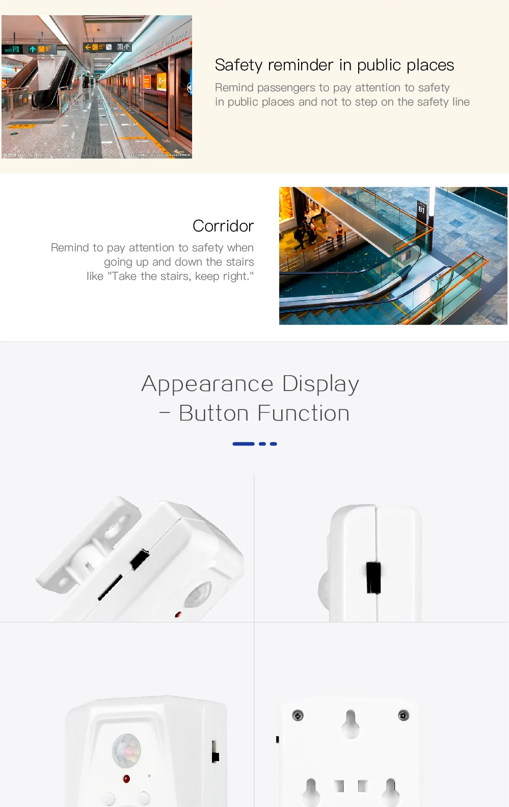 Wireless Intruder Alarm System PIR Motion Sensor Sound Doorbell for Home Supermarket