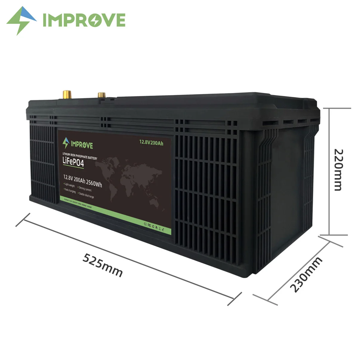 Wholesales solar energy system 12V 200Ah LiFePo4 Battery Pack 12.8v rechargeable Lithium Ion deep cyccle battery with BMS