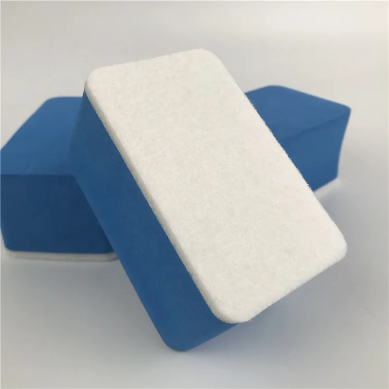 Car glass wash sponge block with the use of chemicals grinding decontamination wool felt clean sponge block