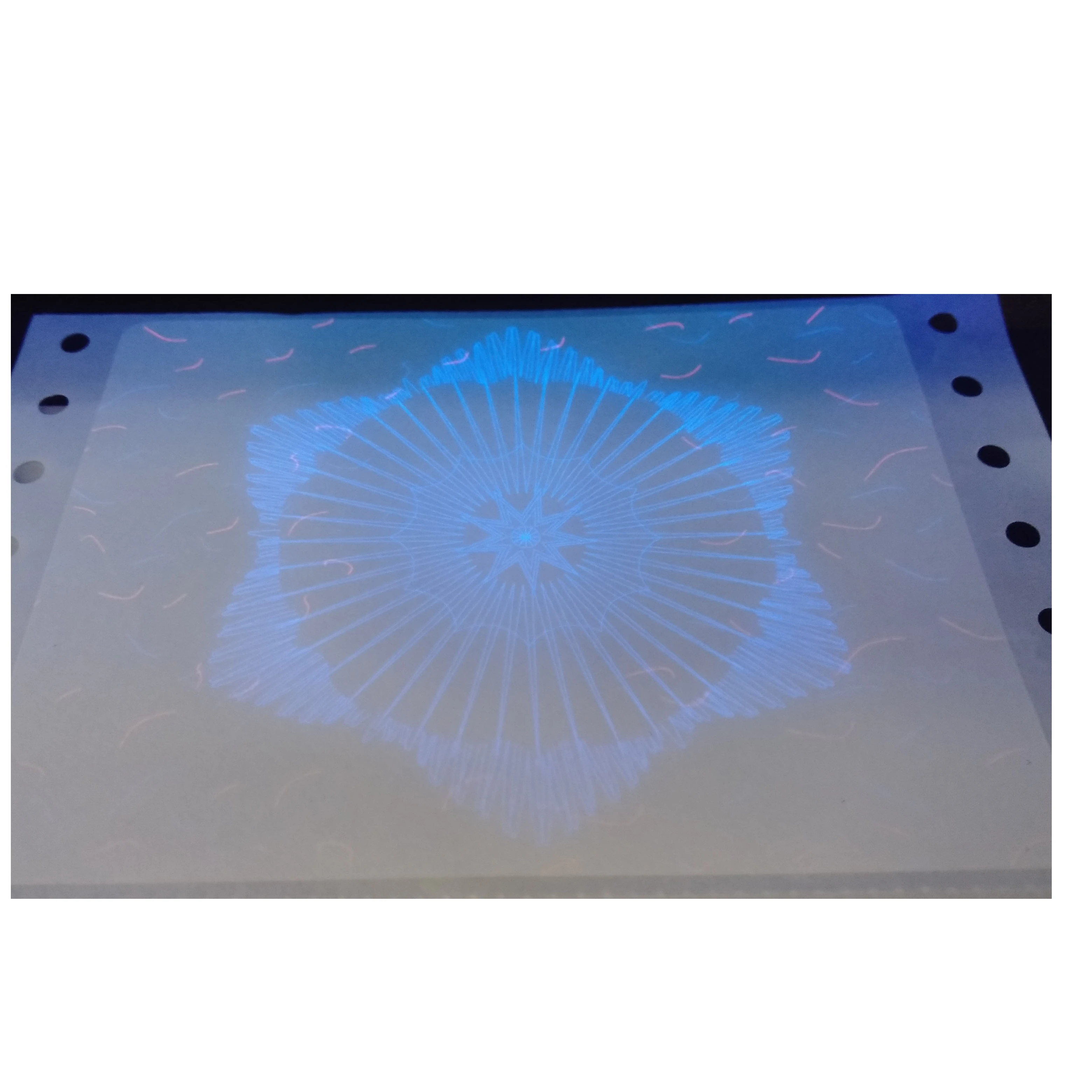 UV invisible fibers paper printing security jewelry document certificate