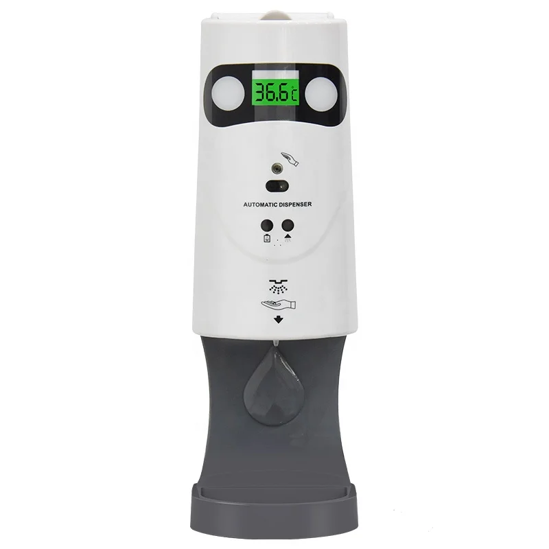 automatic soap dispenser  ai body temperature checking gate detector measure gun display cup holder silicone soap pump