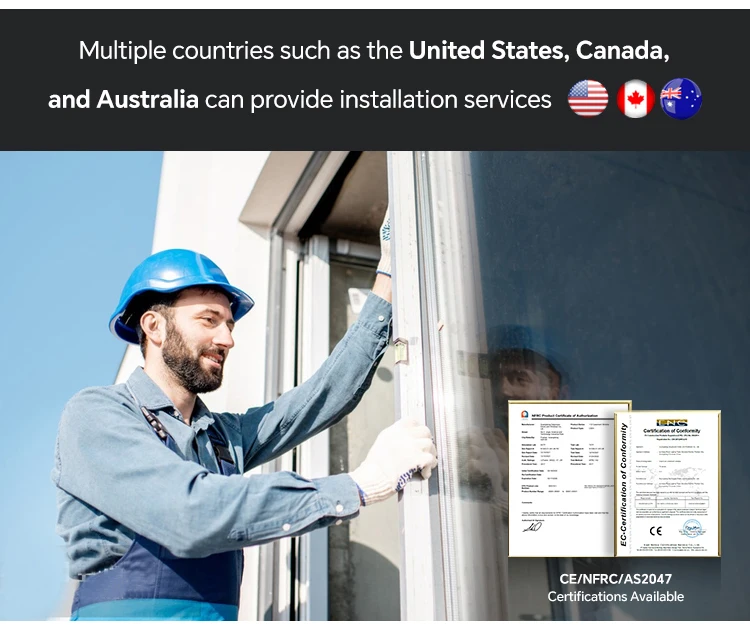 Residential House Commercial Heavy duty thermal break automatic sliding door aluminum patio glass door