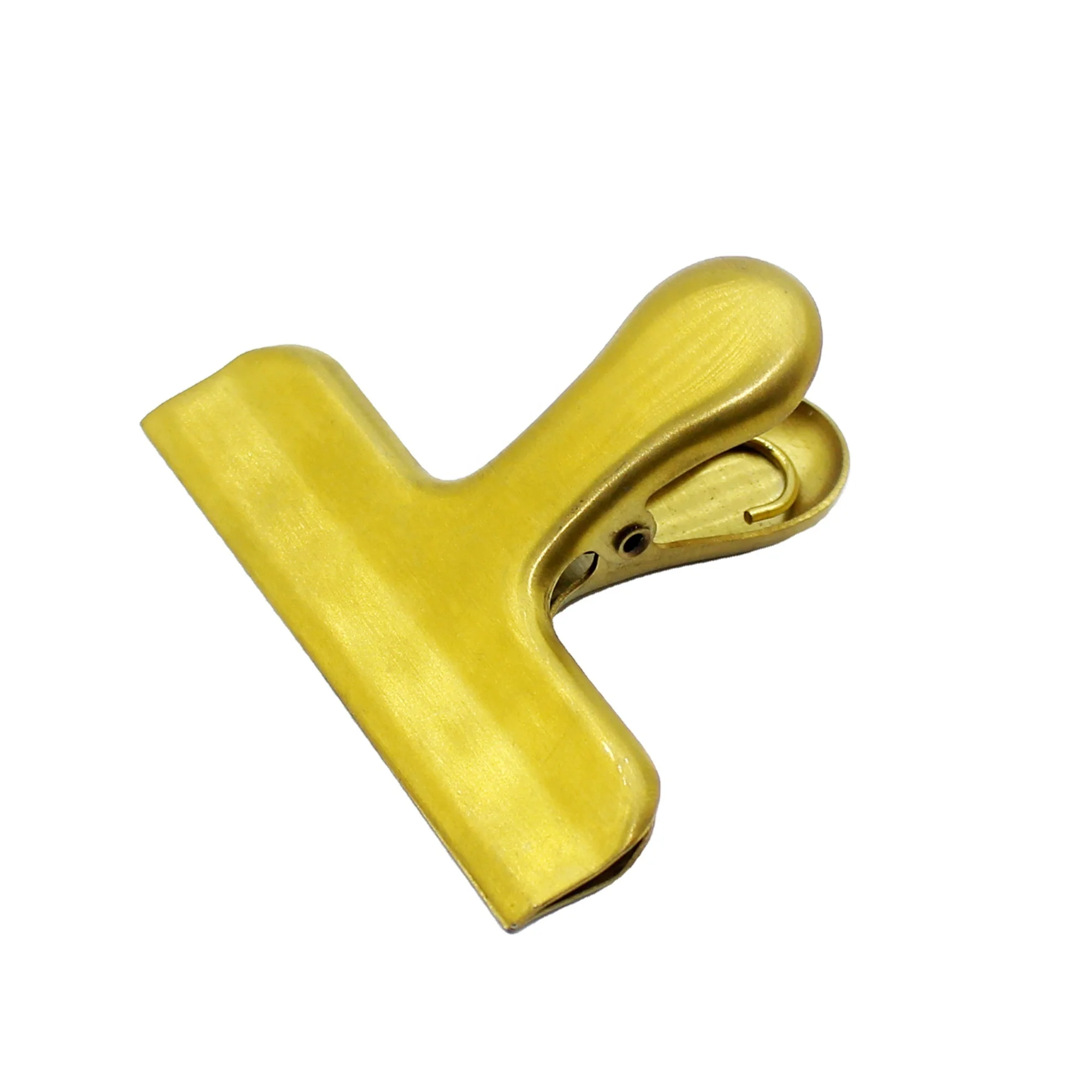  Hot sale customized stainless steel strong spring seal fixed multifunction gold snack coffee packet clips for