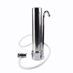 Faucet Connected Stainless Steel Water Filter Candle Ceramic Activated Carbon Countertop Water Purifier