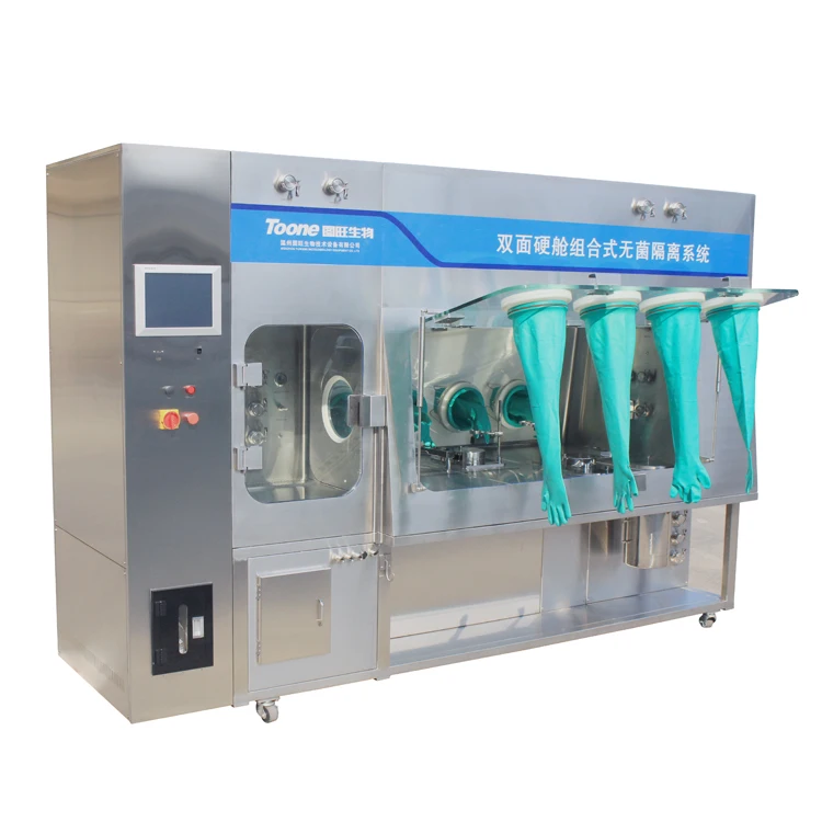 Стерилизованный асептический тестовый изолятор TOONE для фармацевтических препаратов с коробкой VHP, фармацевтический стерилизованный асептический тестовый изолятор