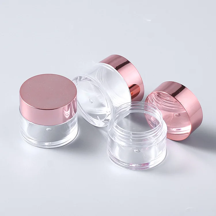 custom logo 1oz 2oz 4oz 16oz Nail Dipping Powder Container plastic jar with gold pink lids