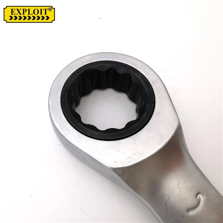 Heavy Duty Auto Car Repair Multi Hand Open End Ring Ratcheting Tool Portable Universal 10mm Ratchet Spanner Wrench Set