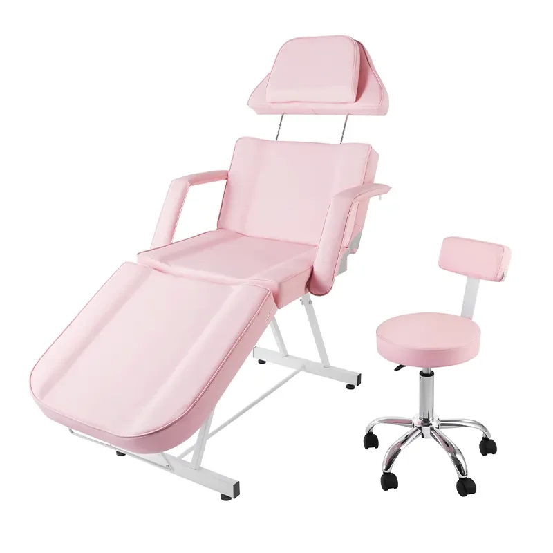 Wholesale Portable Collapsible Beds Beauty Salon Furniture Tattoo Eyelash Beds Little Pink Salon Spa Beauty Beds With Chair