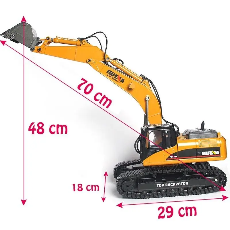Huina RC 1 14 Radio Control Vehicle Full Metal Excavator 580 & 573 Rc Dump Truck Toys Model