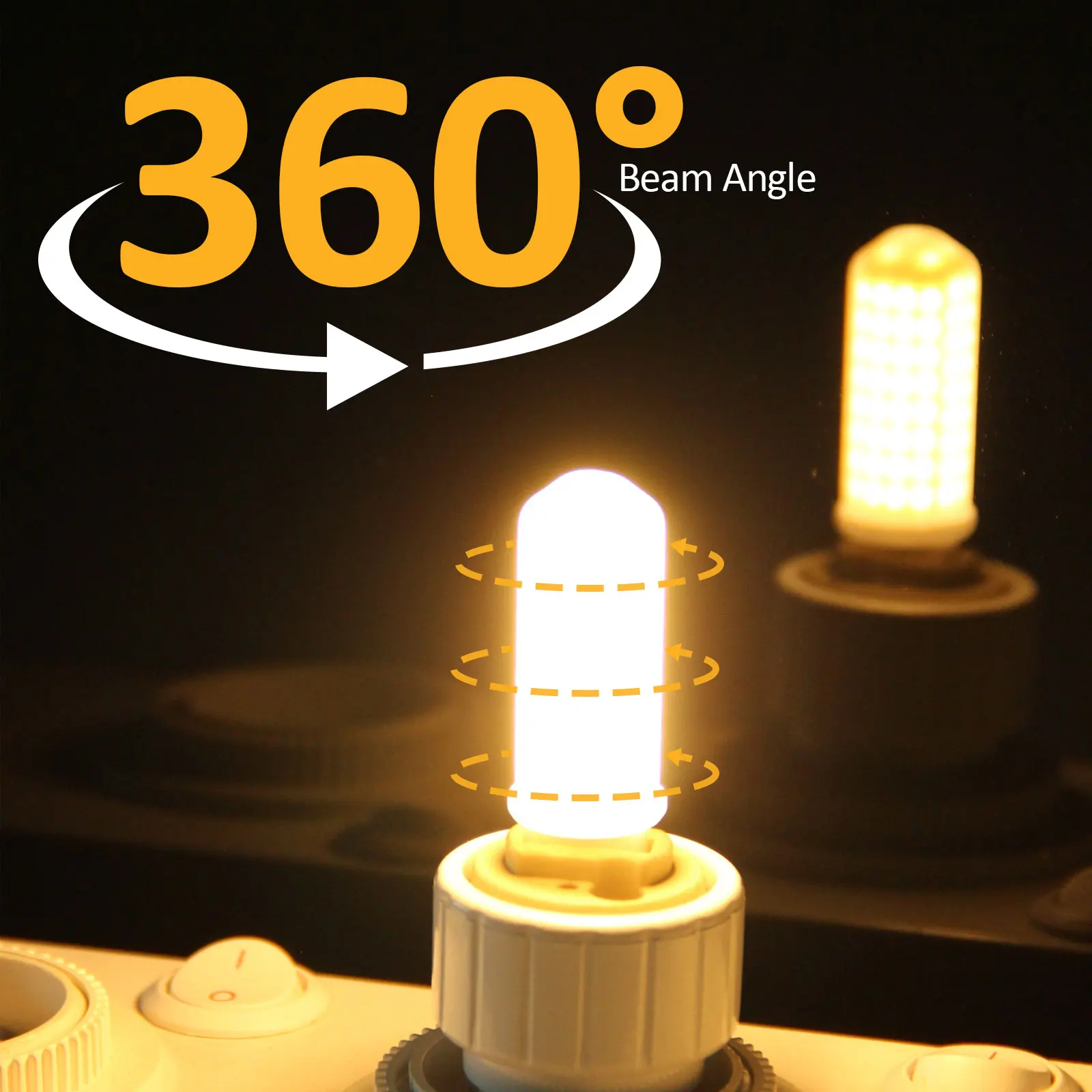 No-Flicker LED Chandelier Lighting Bulb 4.6W, 50Watt Halogen Equivalent G9 Bi Pin Base G9 Dimmable Warm LED Light Bulb