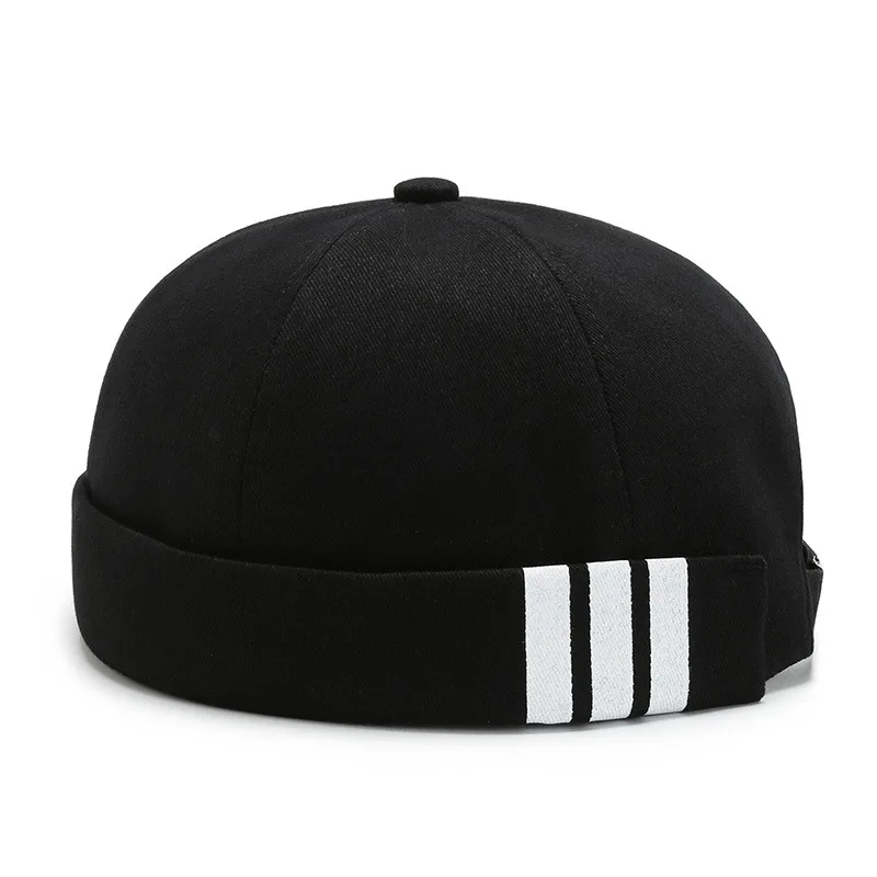 No brim Cap Cotton Couples Sport Hats Landlord Dome Hat Beanie Hip Hop Brimless Baseball Caps unisex Round Docker Sailor Hat