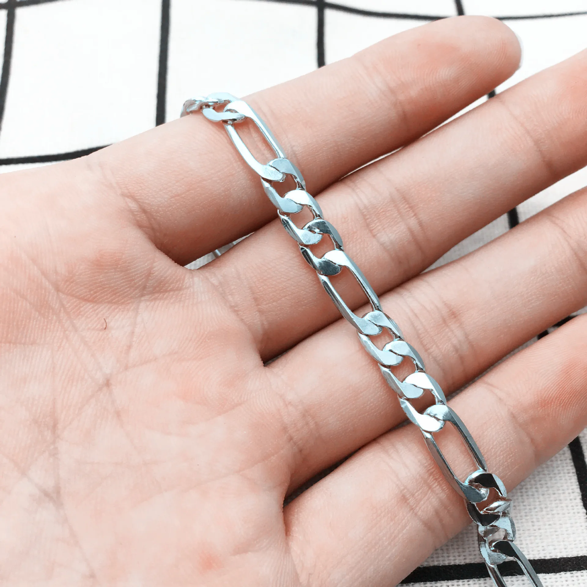 High Polished Surgical Steel Chain Medical Alert ID Bracelets for Women and Men