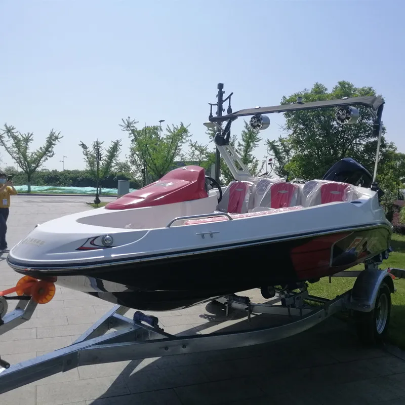 CE certification 6 person fiberglass power speed boat for sale