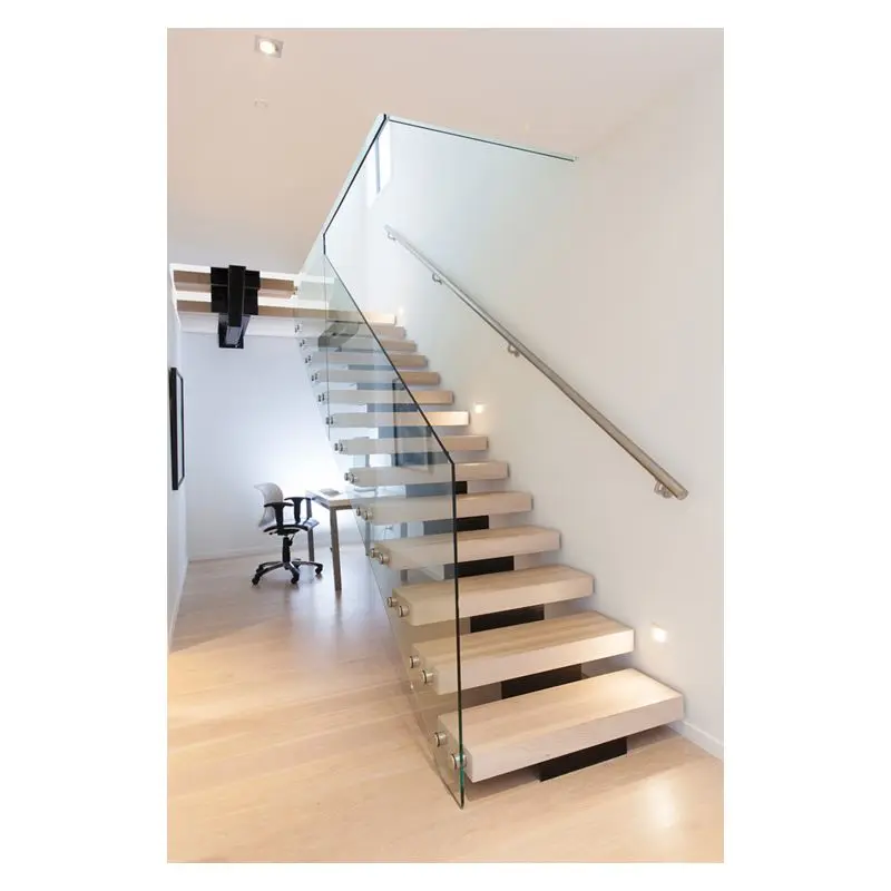 Сборная современная роскошная комнатная металлическая лестница, индивидуальная моно Прямая лестница