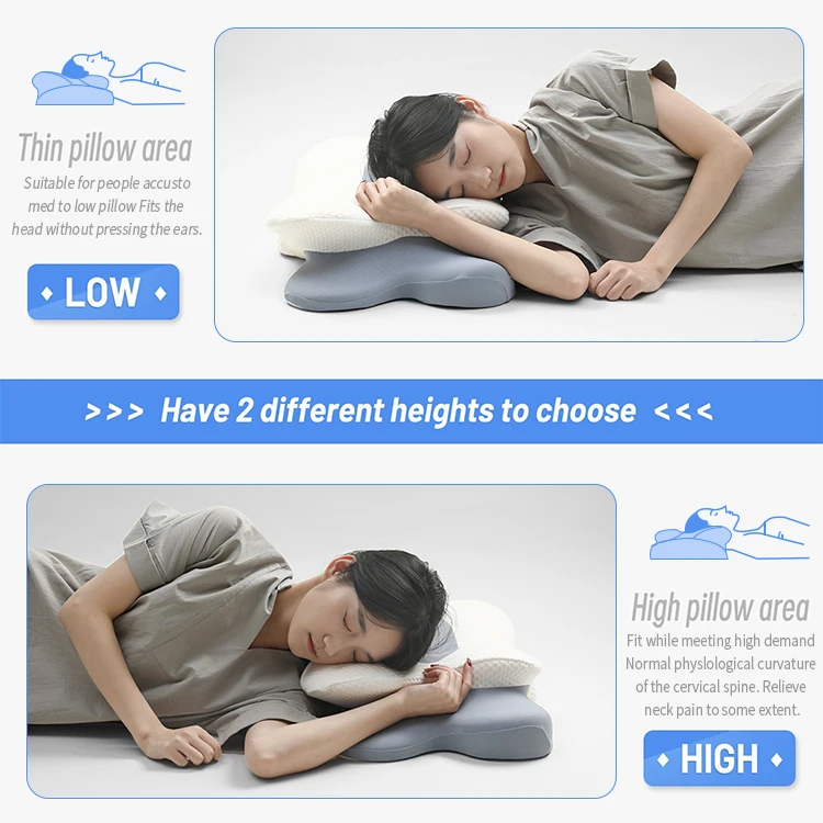 HNOS adjustable cervical pillow cozy sleeping custom logo neck travel neck Memory Travel Pillows