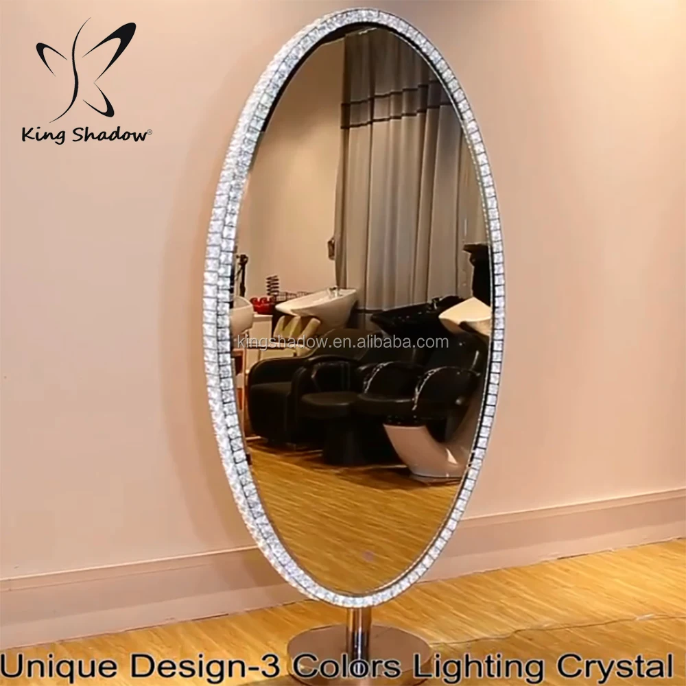 Hair salon wall mirrors luxury makeup mirror crystal decoration mirror