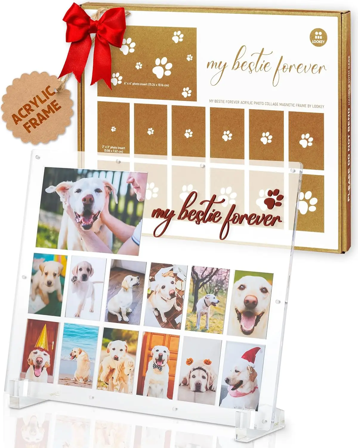 STANDWIDE Acrylic Pet Picture Keepsake Frame Pet Memorial Gift  Dogs Cats Lovers Pet Loss Gifts Puppy Photo Frame