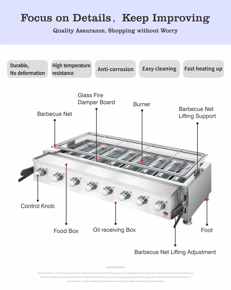 Outdoor Family Camping Gas Bbq Grill Lpg Gas Barbecue Grill Machine Roaster Meat Stove
